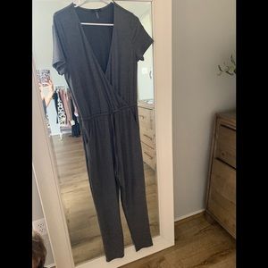 Gray long jumpsuit
